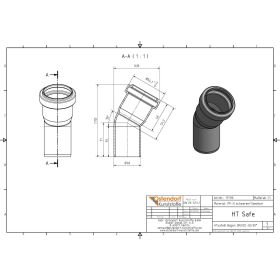 HTsafe Bogen 30 Grad DN40