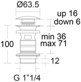 Ideal Standard Push-Open f. Waschtisch m Chrom