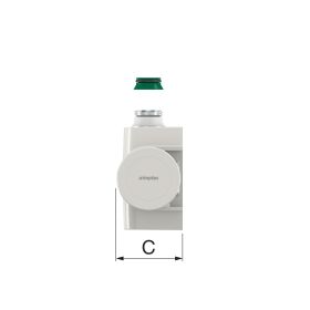 Simplex Ventilhahnblock VARIODESIGN Design Anschlussarmatur / Multiblock-Set rechts/links verchromt 3/4"