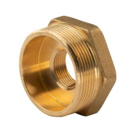 Messing Gewinde-Fitting Reduzierung 2"AG (DN 50) - 3/4"IG (DN 20) - schwere Ausführung