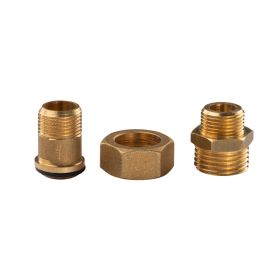 Messing Gewinde-Fitting Verschraubung gerade 3/8 " - 3/8" (DN10) - schwere Ausführung