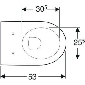 Geberit iCon Wand-WC Tiefspüler geschlossene Form, weiß, KeraTect