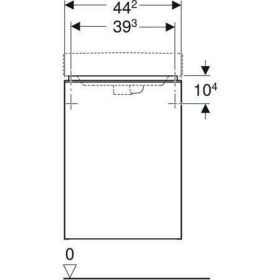 Geberit Smyle Square US für HWB, m. 1 Tü 44,2x61,7x35,6cm, weiß
