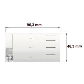 Simplex Heizung Design-Thermostatkopf TC-D1 Klemmanschluss