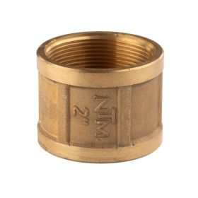 Messing Gewinde-Fitting Muffe 2" IG - 2" IG (DN 50) - schwere Ausführung