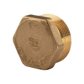 Messing Gewinde-Fitting Stopfen 1 1/2'' AG (DN 40) - schwere Ausführung