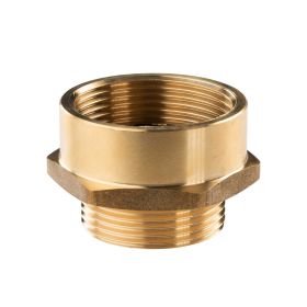 Messing Gewinde-Fitting Reduzierstück 1 1/2"IG (DN 40) - 1 1/4"AG (DN 32) - schwere Ausführung