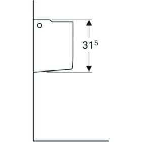 Geberit Renova Plan Halbsäule für HWB, w