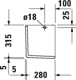 Halbsäule Starck 3 f.030065/60/55 u.030480/70/10 weiß
