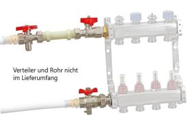 Wärmemengenzähler-Einbauset horizontal