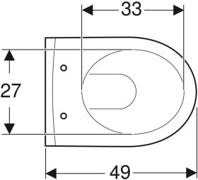 Geberit iCon WWC Tiefspüler, verk. Ausl. geschlossene Form, weiß