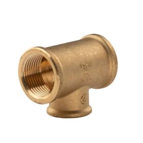 Messing Gewinde-Fitting T-Stück Mittelabgang reduziert 1"IG - 3/4"IG -1"IG - schwere Ausführung