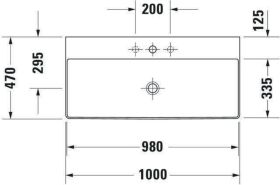 Möbel-WT DuraSquare 1000mm o. ÜL, 2 HL, geschl., weiß