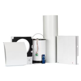 Blauberg Komplettset dezentrales Lüftungsgerät VENTO Expert A50-1 W V.2 weiße Innenblende, WLAN, DN 160