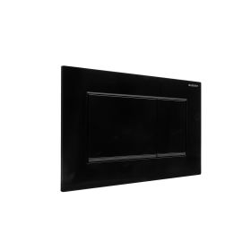 Geberit Sigma30 Betätigungsplatte für 2-Mengen-Spülung: Platte und Tasten: schwarz, Designstreifen: schwarz matt