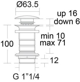 Ideal Standard Push-Open f. Waschtisch o Chrom