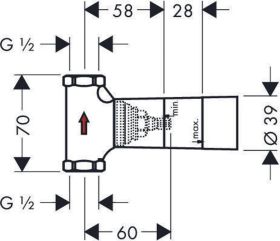 Grundkörper Unterputz-Ventil Spindel DN15