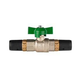 Selfio-Steck Aluverbund Steckfitting  Kugelhahn für Trinkwasser 20 x 2 mm grün, Sanitär DVGW
