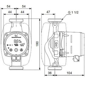 Grundfos Alpha2 Hocheffizienz-Umwälzpumpe 25-40 180 mm Neue Generation