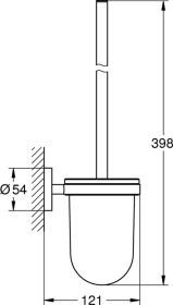 Toilettenbürstengarnitur Essentials 40374_1 Wandmontage chrom