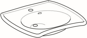 Geberit Vitalis WT, barrierefrei, 65x60c m. Hl., m. Ül., weiß