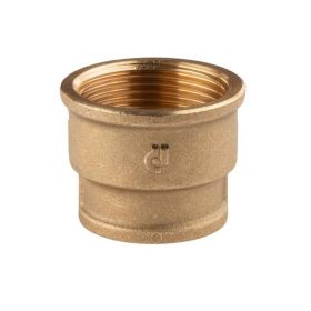 Messing Gewinde-Fitting Reduziermuffe 1 1/4"IG (DN 32) - 1"IG (DN 25) - schwere Ausführung