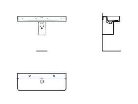 Ideal Standard Waschtisch Strada II, 2 H m. ÜL., 1200x430x170mm, Weiß