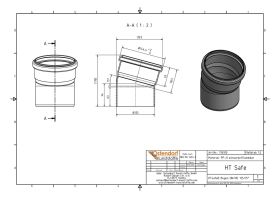 HTsafeB Bogen DN 125 15 Grad