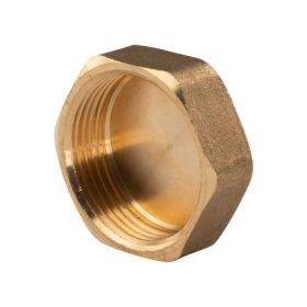 Messing Gewinde-Fitting Kappe 1 1/4''IG (DN 32) - schwere Ausführung