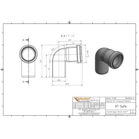 HTsafe Bogen 87,5 Grad DN40
