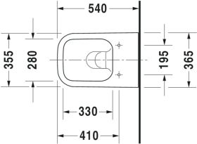 Duravit Wand-WC 540mm Happy D.2, Anthraz Anthrazit Matt, TS, rimless