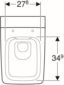 Geberit Xeno2 Wand-WC Tiefspüler geschlossene Form Rimfree, weiß KeraTect