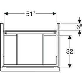 Geberit iCon Unterschrank für WT, 2 Schu 59,2x61,5x47,6cm, lava