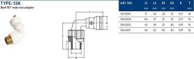 Aluverbund Steckfitting Henco Vision Übergangswinkel Außengewinde 90° 20 x 2 - 1/2" AG 10 Stück