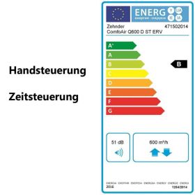 Zehnder Lüftungsgerät ComfoAir Q600 Enthalpie