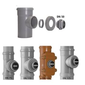 Airfit Anschraubmuffe DN 50 für Kunststoff-Reinigungsdeckel