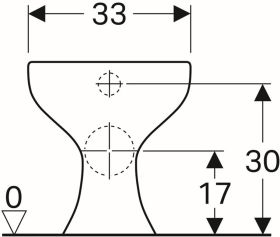 Geberit Bambini Stand-WC für Kinder Flachspüler, H:35cm, weiß