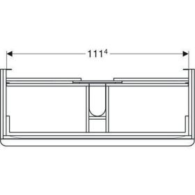 Geberit Smyle Square US für WT, m. 2 Sch 118,4x61,7x47cm, weiß