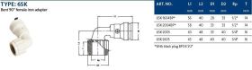 Aluverbund Steckfitting Henco Vision Übergangswinkel Innengewinde 90° 26 x 3 - 3/4"