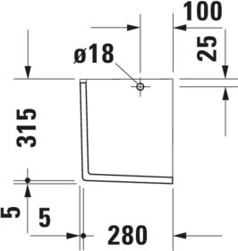 Halbsäule Starck 3 f.030065/60/55 u.030480/70/10 weiß