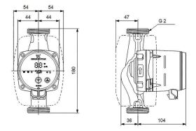 Grundfos Alpha3 32-60 180 mm Hocheffizienz-Umwälzpumpe inkl. Wärmedämmschale