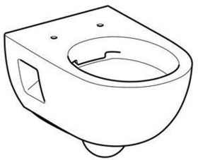 Geberit Renova Wand-WC Tiefspüler teilgeschlossene Form, Rimfree, weiß