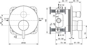 Ideal Standard Badearmatur UP Ceraline,