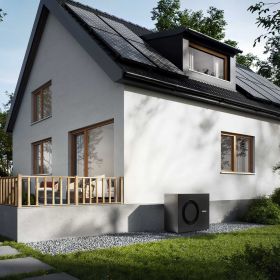 Buderus Luft-Wasser-Wärmepumpe Logaplus M WLW186i-4 AR E schwarz