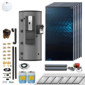 Wolf Solar Paket 13,8 m² mit 6 Flachkollektoren TopSon F3-1, SM2-2 Regelung, Schichten-Pufferspeicher BSP-W-1000