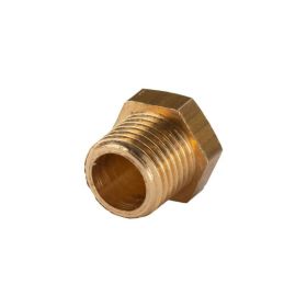 Messing Gewinde-Fitting Stopfen 1/4"AG (DN 8) - schwere Ausführung