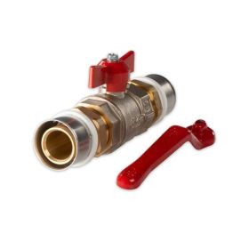 Selfio-Press Aluverbund Pressfitting  Kugelhahn 32 x 3 mm Flügelgriff rot TH + U Kontur
