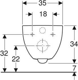 Geberit Acanto Wand-WC Tiefspüler geschlossene Form, Rimfree, weiß