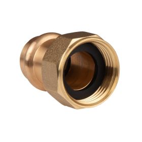 Kupfer Pressfitting Übergangsverschraubung aus Rotguss 22 mm - 1/2" IG (Überwurf) flachdichtend V+M-Kontur DVGW