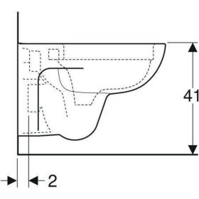 Geberit Renova Wand-WC Tiefspüler, Rimfr weiß, KeraTect